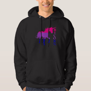 Bicorn Bisexual Flag Unicorn Lgbtq Bisexual Awaren Hoodie