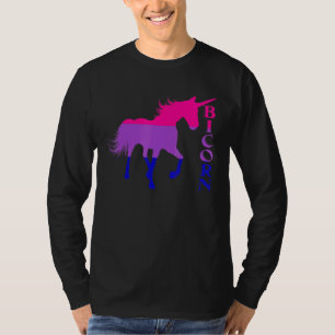 Bicorn Bisexual Flag Unicorn Lgbtq Bisexual Awaren T-Shirt