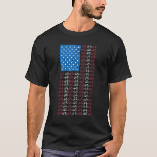Bicycle American Flag 4th Of July Cycling Cyclist T-Shirt