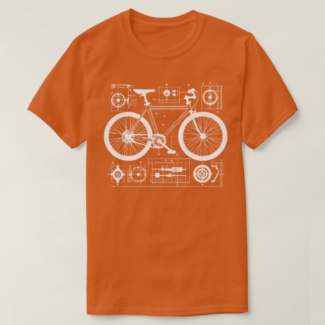 bicycle anatomy 1 T-Shirt (Design Front)