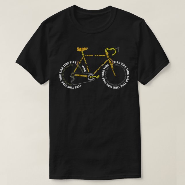 Bicycle Anatomy Cute Cycling Is Life 969  T-Shirt (Design Front)