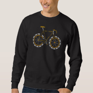 Bicycle Anatomy Cute Cycling Is Life Sweatshirt
