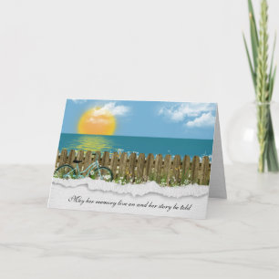 bicycle and fence sympathy card