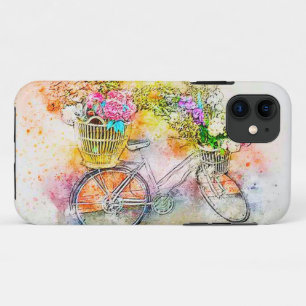 Bicycle and flowers  Case-Mate iPhone case
