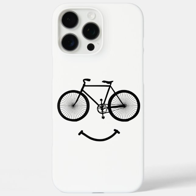 Bicycle and Smile T-Shirt Bicycling Tee Shirt Blac Case-Mate iPhone Case (Back)