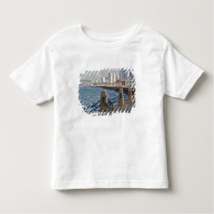 Bicycle at waterfront with Yantai city skyline, Toddler T-Shirt