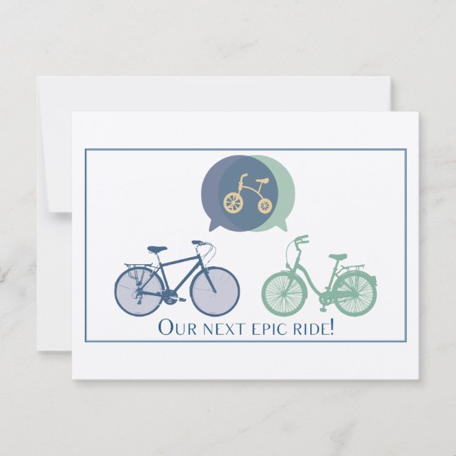 Bicycle Baby Shower Invitation (Front)