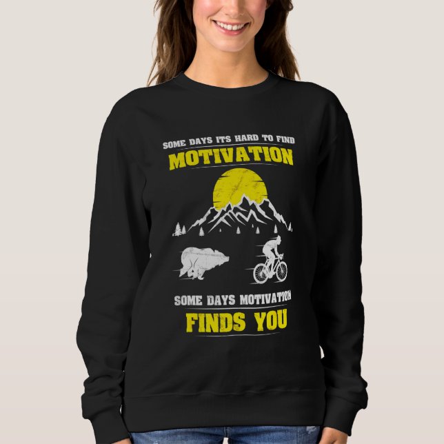 Bicycle Bear Haunted Motivation Mountainbike Sweatshirt (Front)
