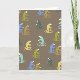 Bicycle Bears Note Card