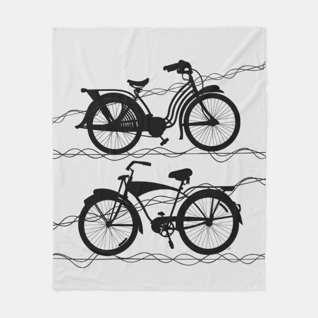 Bicycle Bicycle Black 1 Fleece Blanket (Front)