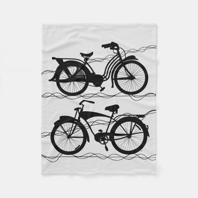 Bicycle Bicycle Black 1 Fleece Blanket (Front)