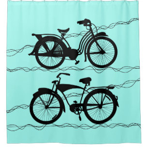 Bicycle Bicycle Black 1 Shower Curtain
