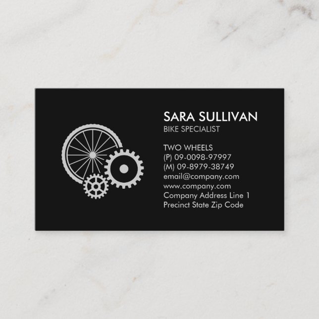 Bicycle Bike Repair Cyclist Business Card (Front)