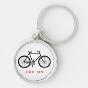 Bicycle Bike Vintage Custom Quote Personalised Key Ring