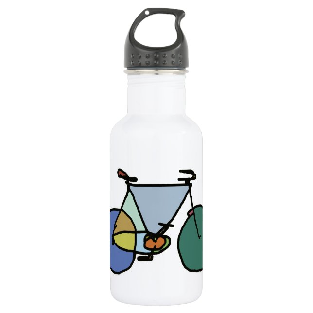 bicycle - biking + bike 532 ml water bottle (Front)
