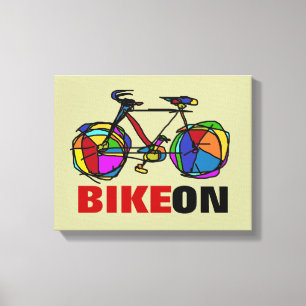 bicycle - biking + bike canvas print