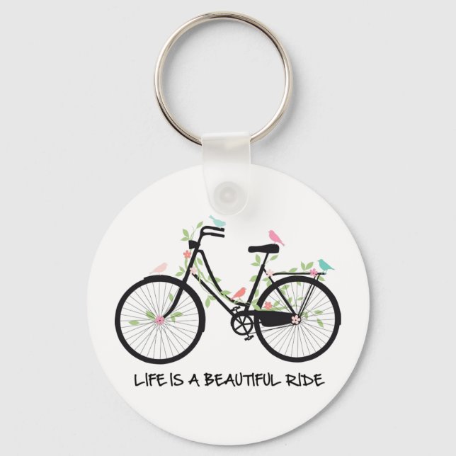 Bicycle Birds keychain (Front)