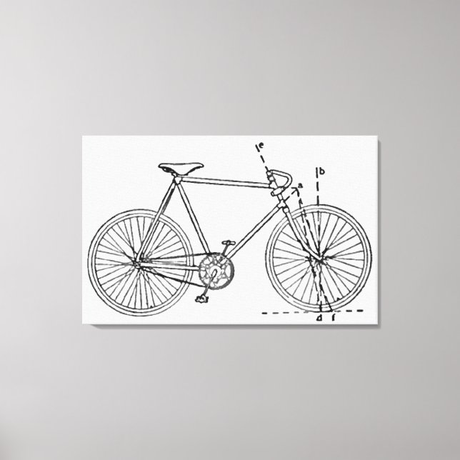 Bicycle Blueprint Canvas Print (Front)