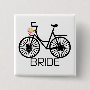 Bicycle Bride Tshirts and Gifts 15 Cm Square Badge