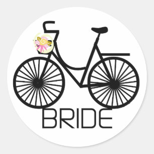 Bicycle Bride Tshirts and Gifts Classic Round Sticker
