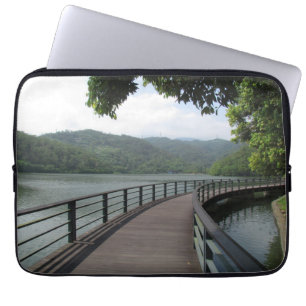 Bicycle Bridge Over Water Laptop Sleeve