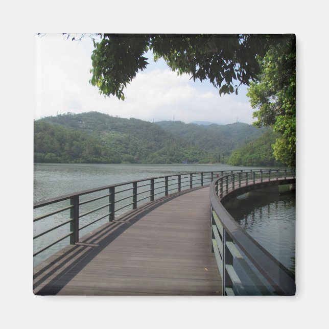 Bicycle Bridge Over Water Magnet (Front)