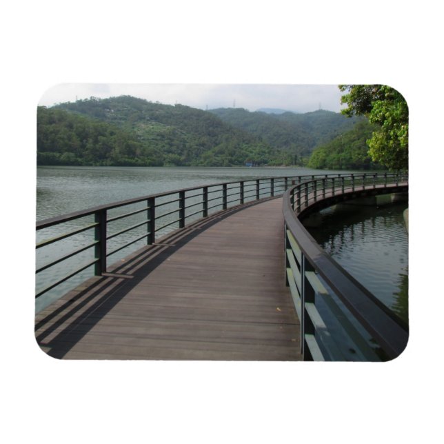 Bicycle Bridge Over Water Magnet (Horizontal)