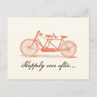 Bicycle Built For Two Save the Date Postcard