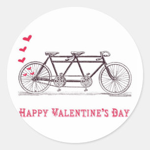Bicycle Built for Two Valentine's Day Stickers