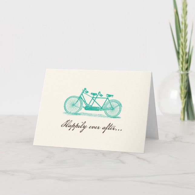 Bicycle Built For Two Wedding Card (Front)