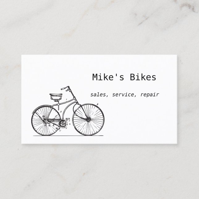 Bicycle business card (Front)