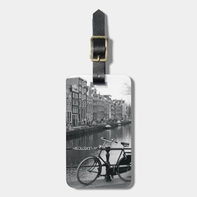 Bicycle by Canal Luggage Tag (Front Vertical)