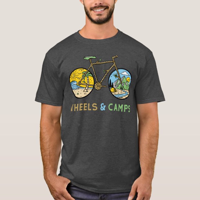 Bicycle Camping funny T-Shirt (Front)