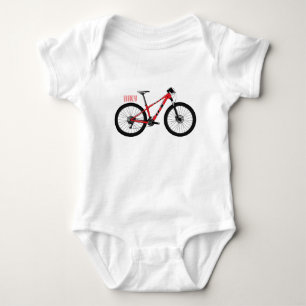 Bicycle cartoon illustration baby bodysuit