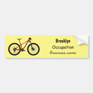 Bicycle cartoon illustration bumper sticker