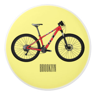 Bicycle cartoon illustration ceramic knob