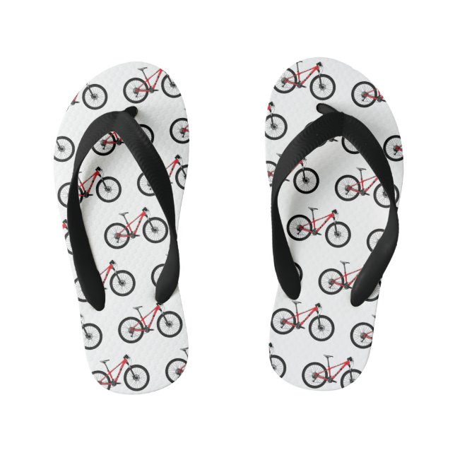 Bicycle cartoon illustration kid's jandals (Footbed)