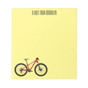 Bicycle cartoon illustration notepad