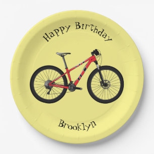 Bicycle cartoon illustration paper plate