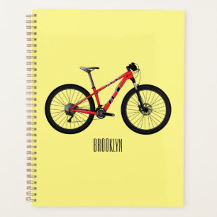 Bicycle cartoon illustration planner