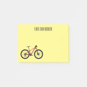 Bicycle cartoon illustration post-it notes