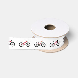 Bicycle cartoon illustration satin ribbon