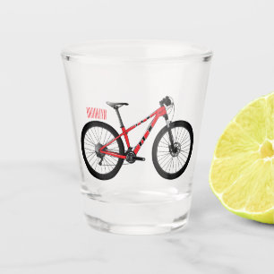 Bicycle cartoon illustration shot glass