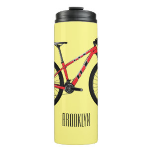Bicycle cartoon illustration thermal tumbler
