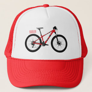 Bicycle cartoon illustration trucker hat