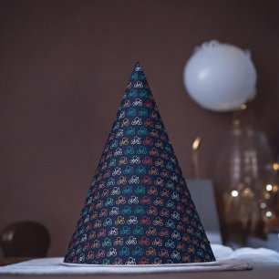 Bicycle Cartoon Pattern Party Hat