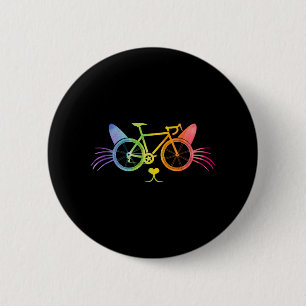 Bicycle Cat Lgbt 6 Cm Round Badge