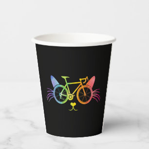 Bicycle Cat Lgbt Paper Cups
