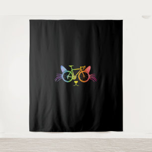 Bicycle Cat Lgbt Tapestry