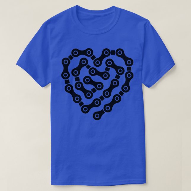 Bicycle chain cyclist heart love  T-Shirt (Design Front)